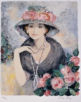 藏品(白珍珠項鍊女子)的圖片