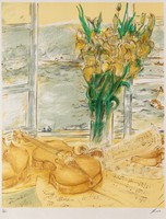 藏品(樂譜與花)的圖片