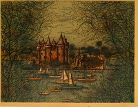 藏品(城堡前的帆船)的圖片