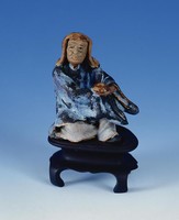 藏品(天藍釉羅漢坐像)的圖片