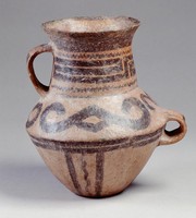 藏品(辛店文化雙鉤紋單耳單繫壺)的圖片