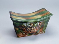 藏品(三彩虎面枕)的圖片