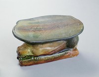 藏品(三彩劃花孩兒枕)的圖片