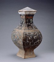 藏品(彩繪圓點紋灰陶鈁)的圖片