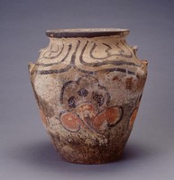 藏品(彩繪花卉紋灰陶罐)的圖片