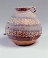 藏品(馬廠平行波折紋單耳罐)的圖片