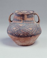 藏品(馬廠方格回紋雙耳罐)的圖片