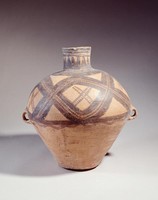 藏品(馬廠菱格交叉帶紋雙耳壺)的圖片