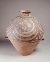 藏品(馬廠四大圈方格點紋雙耳壺)的圖片