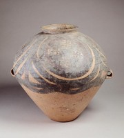 藏品(馬廠四大圈方格點網紋雙耳壺)的圖片