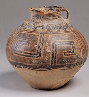 藏品(馬廠細網雷紋雙耳罐)的圖片