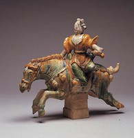 藏品(三彩騎馬雜耍女俑)的圖片