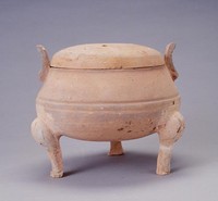 藏品(灰陶雙耳蓋鼎)的圖片