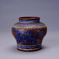 藏品(紫砂加彩花碟紋壺)的圖片