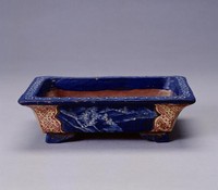 藏品(紫砂加彩長花盆)的圖片