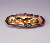 藏品(三彩海棠形盤)的圖片