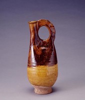 藏品(黃褐釉皮囊壺)的圖片