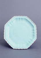 藏品(松綠石釉八角盤)的圖片