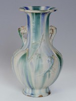 藏品(彩釉雙耳梅花瓶)的圖片