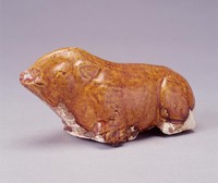 藏品(黃釉豬)的圖片