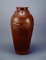 藏品(褐黃釉八系雙龍紋大甕)的圖片