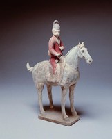 藏品(彩繪紅衣男騎俑)的圖片