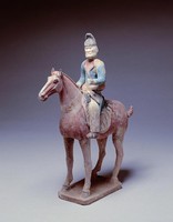 藏品(彩繪藍衣男騎俑)的圖片