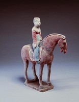 藏品(彩繪藍裳女騎俑)的圖片