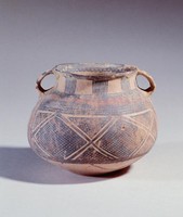 藏品(馬廠框白線菱格網紋雙耳壺)的圖片