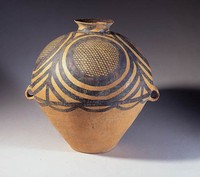藏品(馬廠同心圓網紋雙耳壺)的圖片