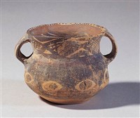 藏品(馬廠斜塊紋雙耳小罐)的圖片