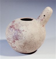 藏品(紅山文化紅陶球形把壺)的圖片