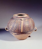 藏品(馬廠複眼紋溝狀口複雙耳壺)的圖片