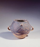藏品(馬廠凹口回字線紋複耳罐)的圖片