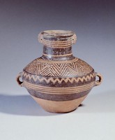 藏品(半山複疊曲線紋雙耳小壺)的圖片