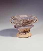 藏品(馬廠鋸齒紋雙耳彩陶豆)的圖片