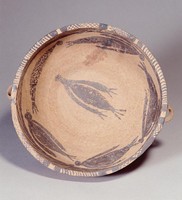 藏品(馬家窯人形湧波紋彩陶缽)的圖片