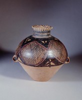 藏品(半山菱格網紋雙耳壺)的圖片