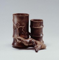 藏品(宜興竹節雙筆筒)的圖片