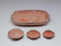 藏品(灰陶耳杯酒器盒組)的圖片