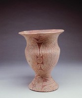 藏品(紅彩複圈紋侈口瓶)的圖片