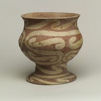 藏品(紅底箍紋侈口瓶)的圖片