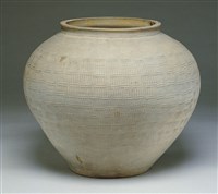 藏品(灰陶印紋罐)的圖片