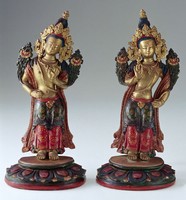 藏品(泥塑彩繪觀音一對)的圖片