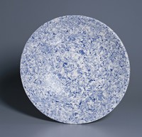 藏品(散花藍白盤)的圖片