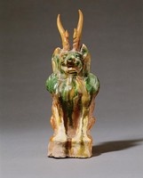 藏品(三彩雙角獸)的圖片