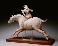 藏品(唐 彩繪擊鞠女俑)的圖片