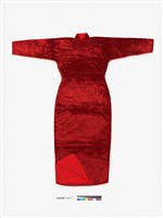 藏品(紅絨長袖旗袍)的圖片