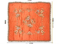 藏品(粉緞繡花床罩)的圖片