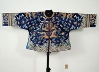 藏品(藍緞彩繡馬褂)的圖片